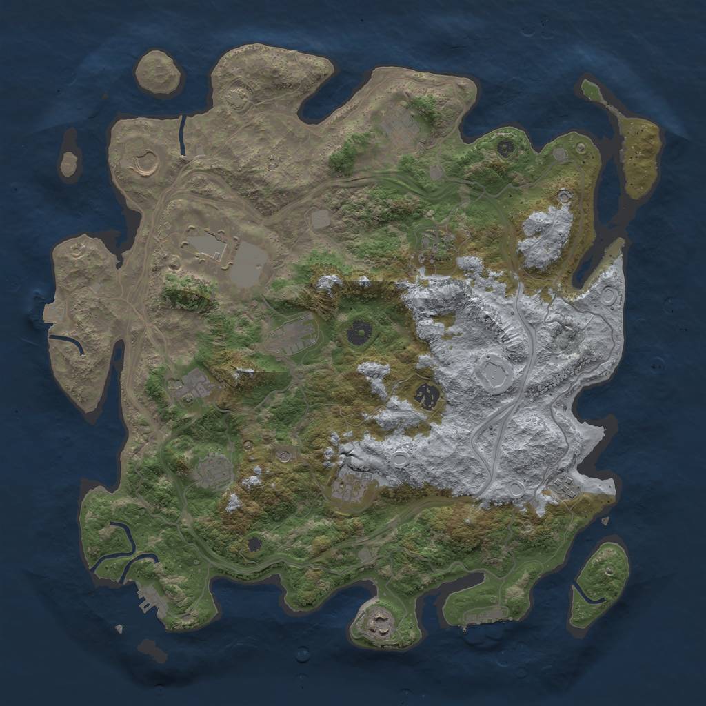Rust Map: Procedural Map, Size: 4250, Seed: 1748996634, 18 Monuments