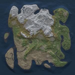 Thumbnail Rust Map: Procedural Map, Size: 3750, Seed: 29660835, 18 Monuments