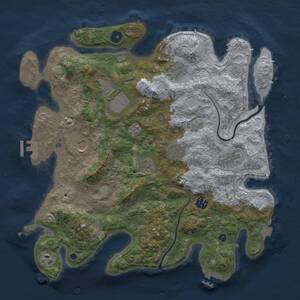 Thumbnail Rust Map: Procedural Map, Size: 3800, Seed: 273662731, 15 Monuments