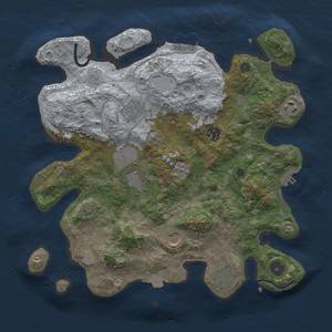 Thumbnail Rust Map: Procedural Map, Size: 3500, Seed: 685709666, 15 Monuments