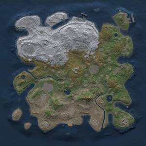 Thumbnail Rust Map: Procedural Map, Size: 3500, Seed: 685709666, 13 Monuments