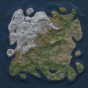 Thumbnail Rust Map: Procedural Map, Size: 3700, Seed: 1489891500, 18 Monuments