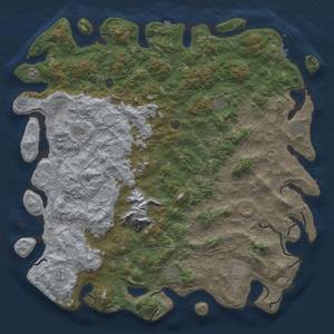 Thumbnail Rust Map: Procedural Map, Size: 6000, Seed: 11223344, 19 Monuments