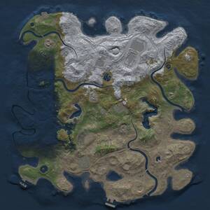 Thumbnail Rust Map: Procedural Map, Size: 4250, Seed: 1223968165, 15 Monuments