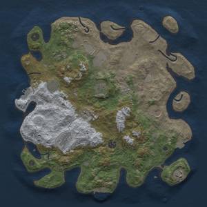 Thumbnail Rust Map: Procedural Map, Size: 3750, Seed: 230803003, 18 Monuments