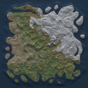 Thumbnail Rust Map: Procedural Map, Size: 5000, Seed: 864846581, 19 Monuments