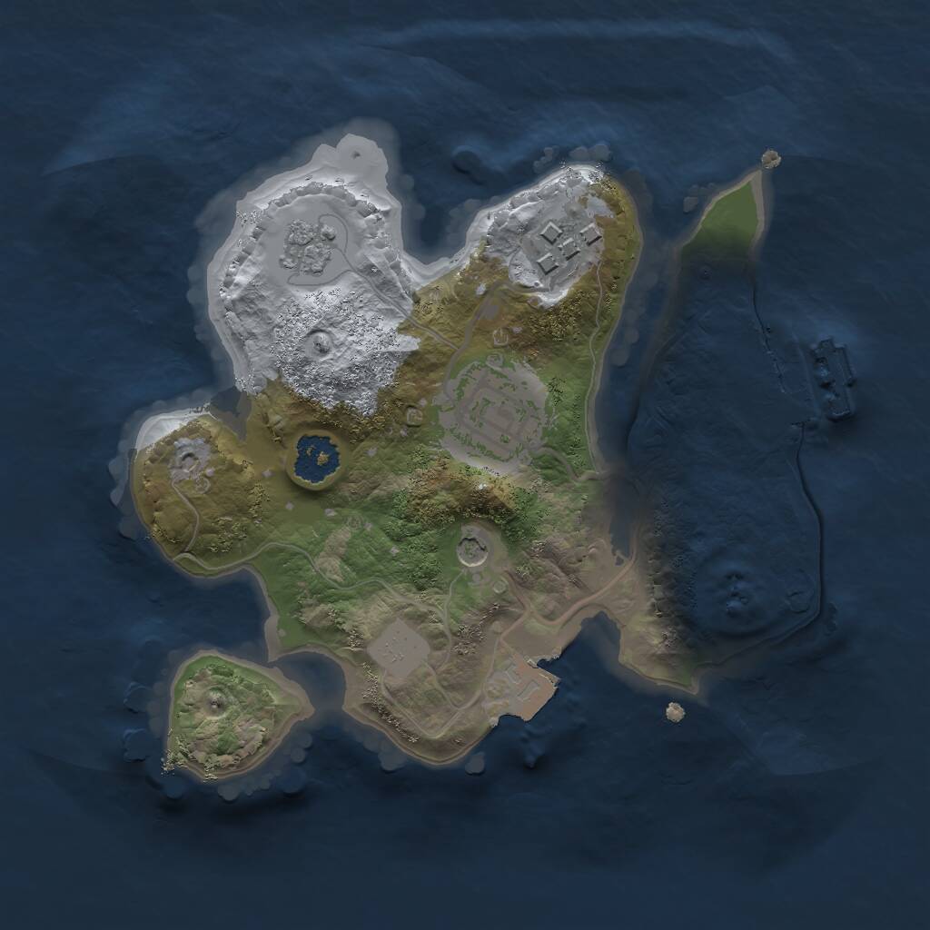 Rust Map: Procedural Map, Size: 2000, Seed: 1697761859, 6 Monuments