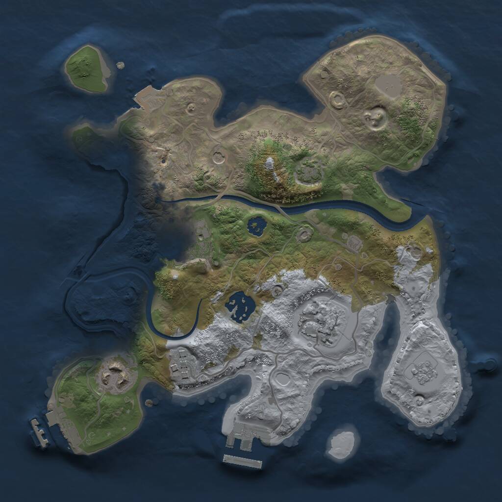 Rust Map: Procedural Map, Size: 2600, Seed: 44076760, 11 Monuments