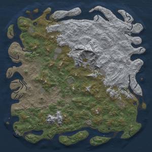 Thumbnail Rust Map: Procedural Map, Size: 6000, Seed: 20230909, 19 Monuments