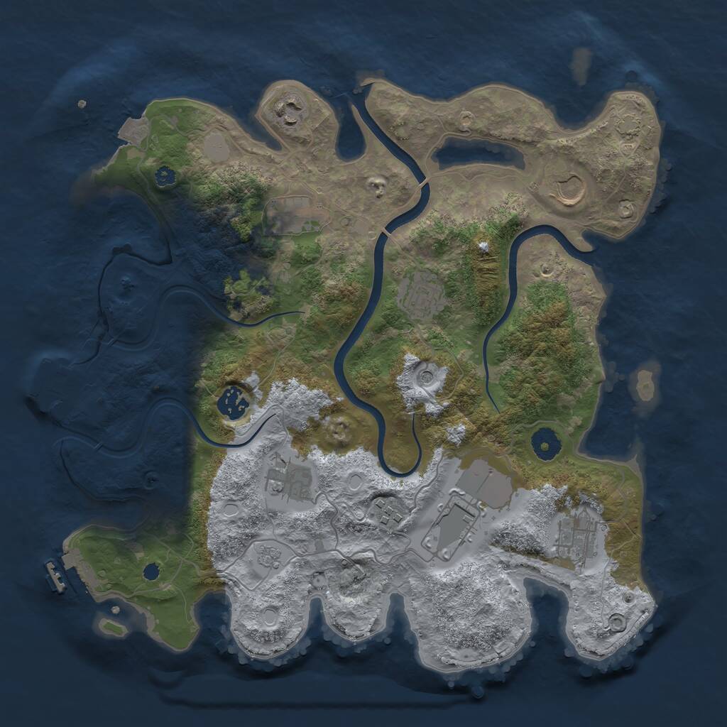 Rust Map: Procedural Map, Size: 3600, Seed: 66213892, 15 Monuments