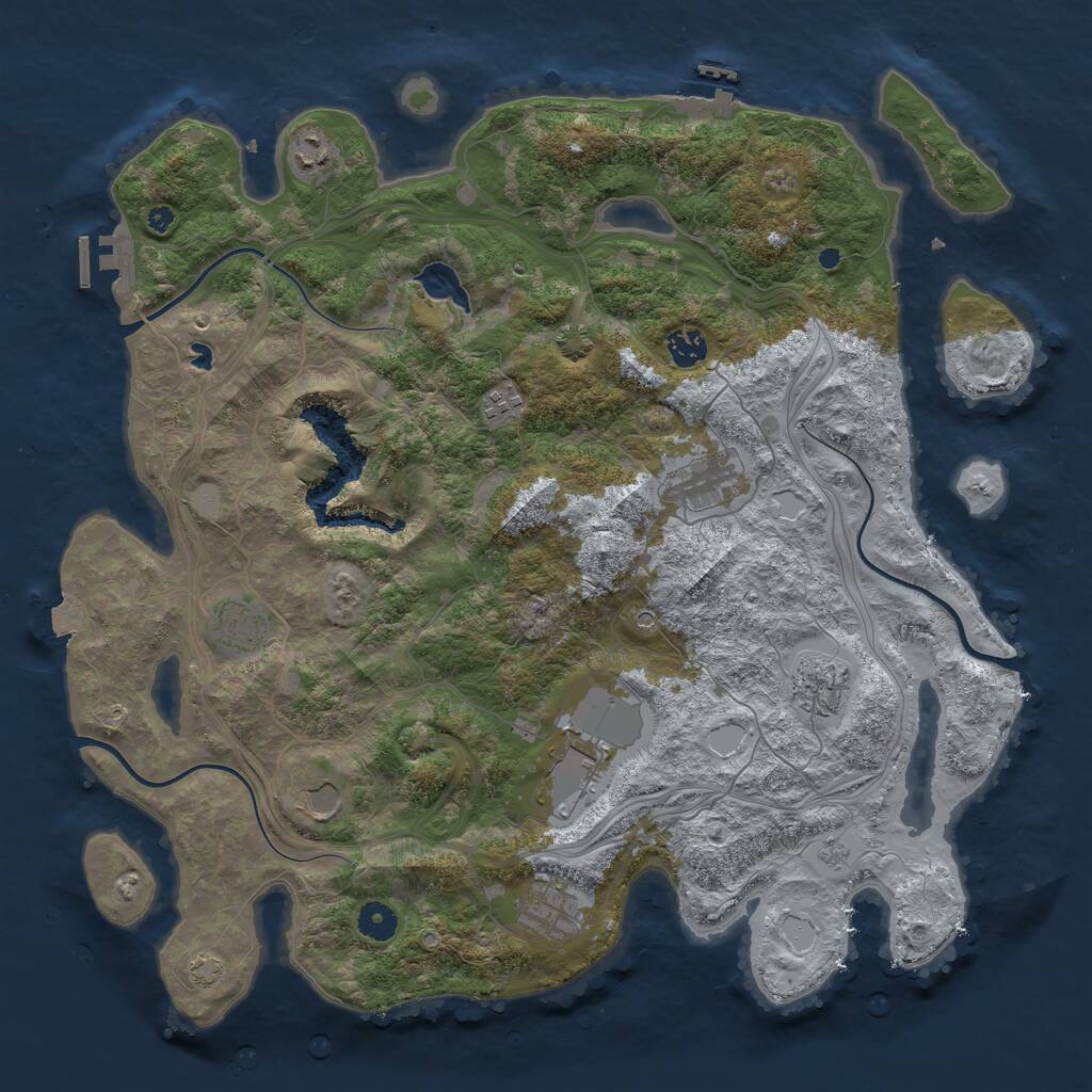 Rust Map: Procedural Map, Size: 4250, Seed: 55674327, 15 Monuments