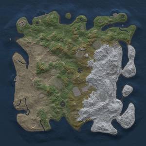 Thumbnail Rust Map: Procedural Map, Size: 4096, Seed: 390047282, 19 Monuments