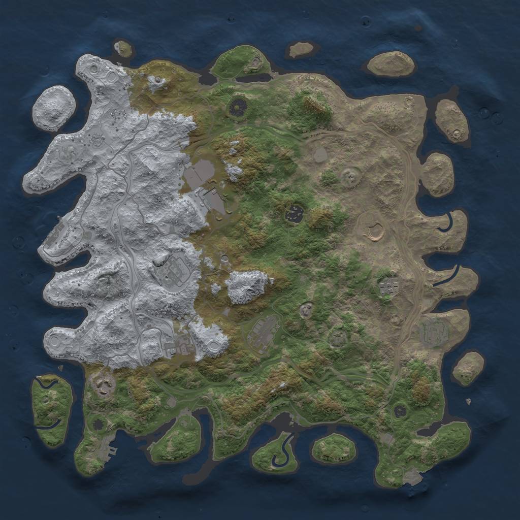 Rust Map: Procedural Map, Size: 4342, Seed: 1669692226, 17 Monuments