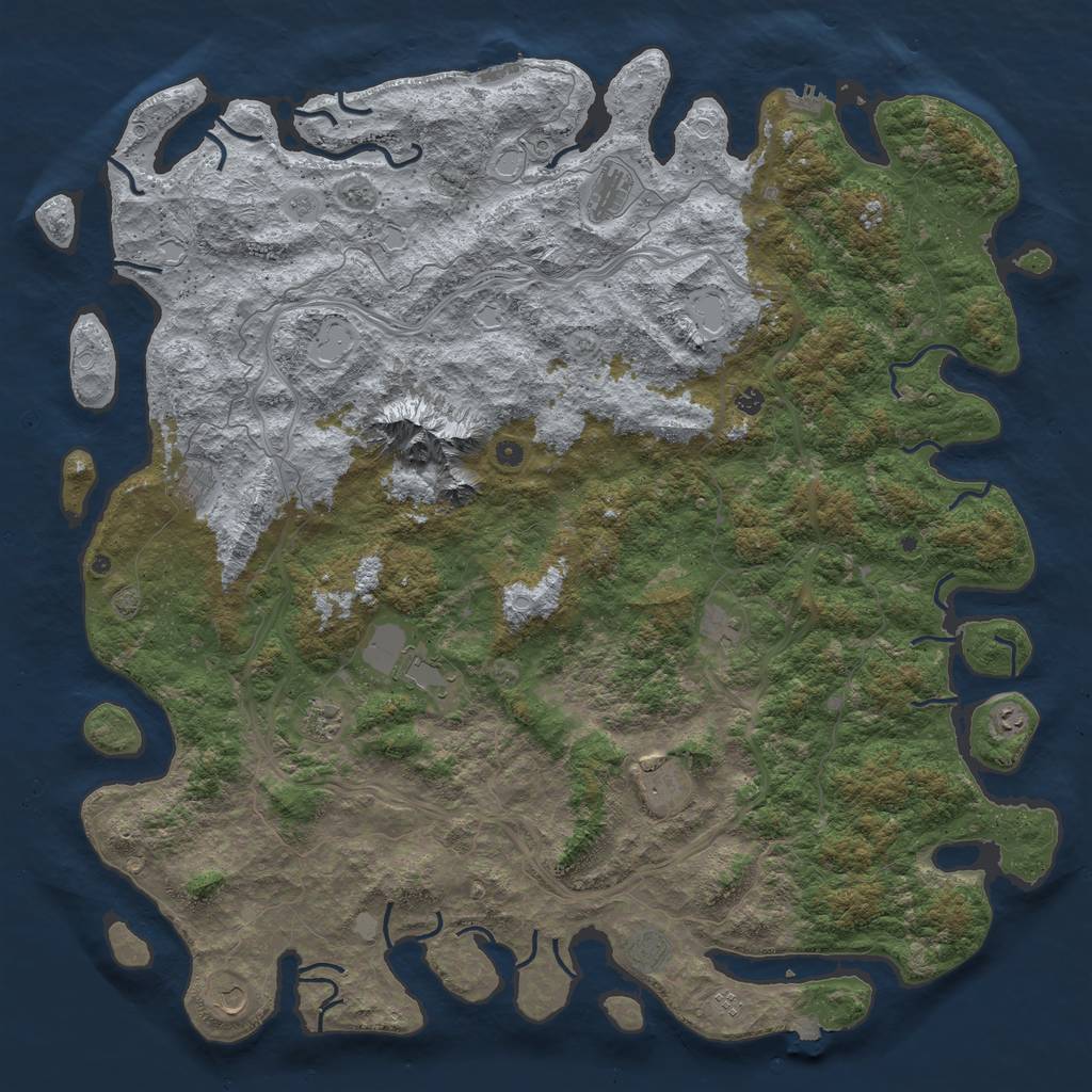 Rust Map: Procedural Map, Size: 6000, Seed: 67859931, 19 Monuments