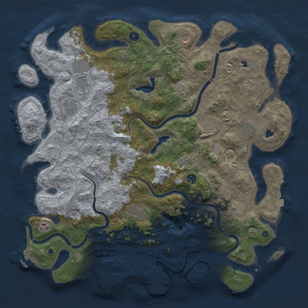 Rust Map: Procedural Map, Size: 4800, Seed: 898895793, 17 Monuments