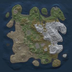 Thumbnail Rust Map: Procedural Map, Size: 3500, Seed: 323905477, 15 Monuments