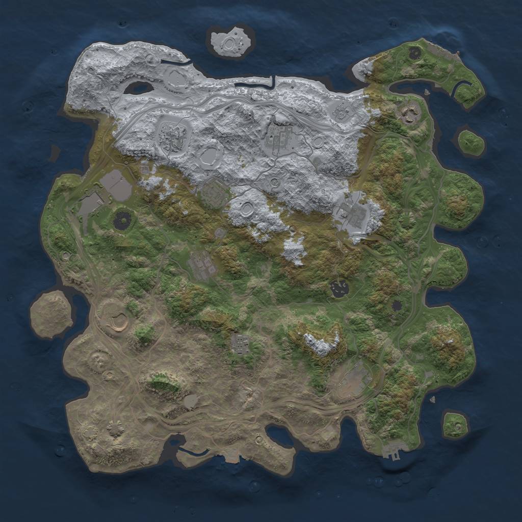 Rust Map: Procedural Map, Size: 4250, Seed: 26898, 19 Monuments