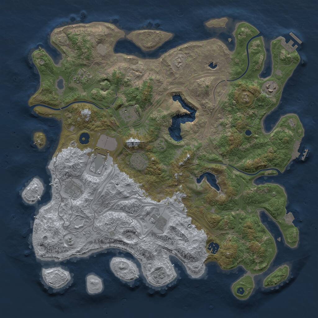 Rust Map: Procedural Map, Size: 4250, Seed: 1309972941, 15 Monuments