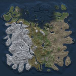 Thumbnail Rust Map: Procedural Map, Size: 4800, Seed: 250422783, 16 Monuments