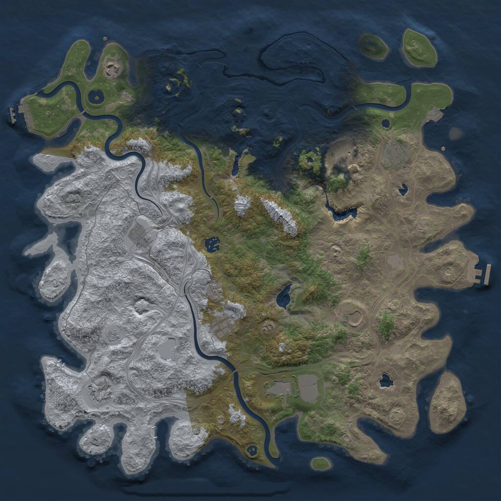 Rust Map: Procedural Map, Size: 4800, Seed: 250422783, 16 Monuments