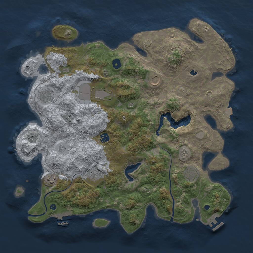 Rust Map: Procedural Map, Size: 4000, Seed: 4254856, 14 Monuments