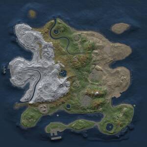 Thumbnail Rust Map: Procedural Map, Size: 3000, Seed: 257583885, 11 Monuments