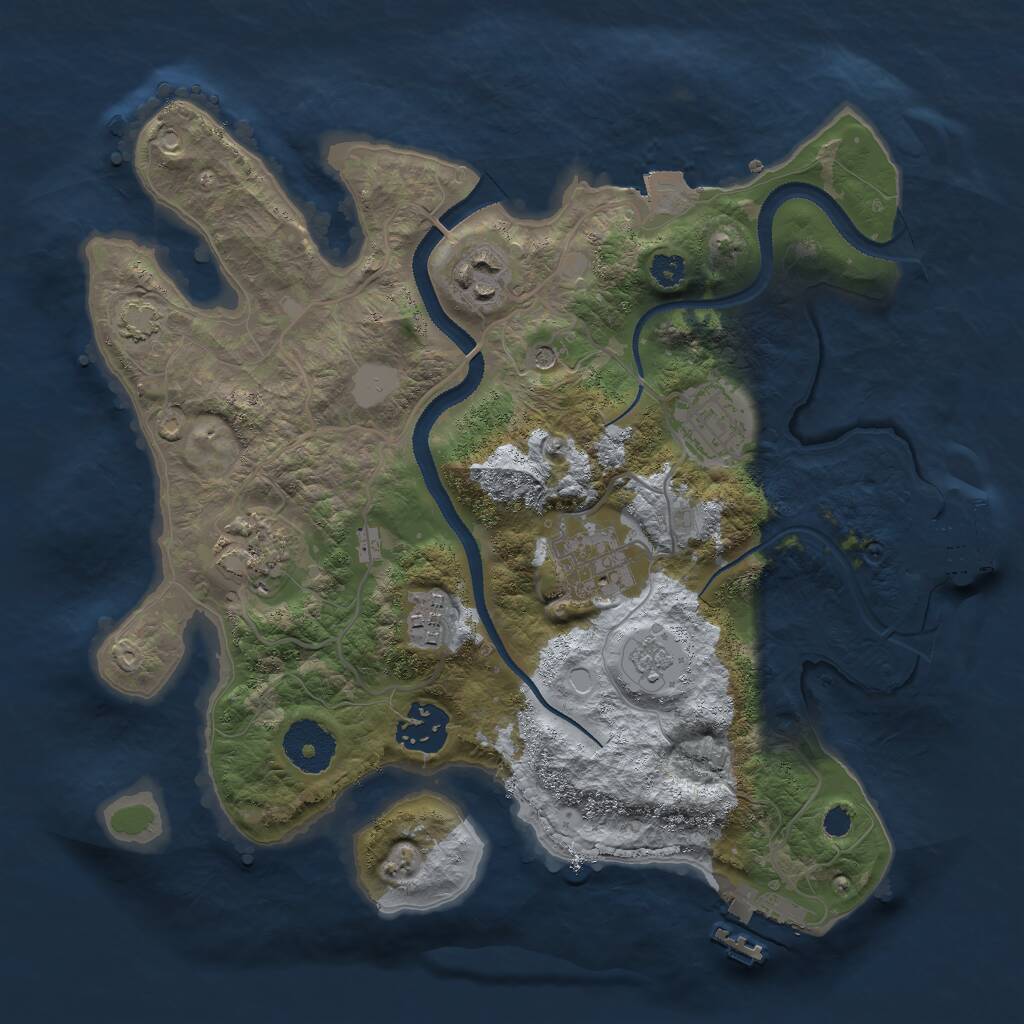 Rust Map: Procedural Map, Size: 3000, Seed: 2013026742, 12 Monuments