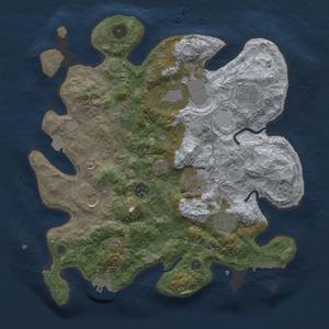 Thumbnail Rust Map: Procedural Map, Size: 3500, Seed: 1245527869, 16 Monuments