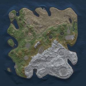 Thumbnail Rust Map: Procedural Map, Size: 3500, Seed: 1301547489, 18 Monuments