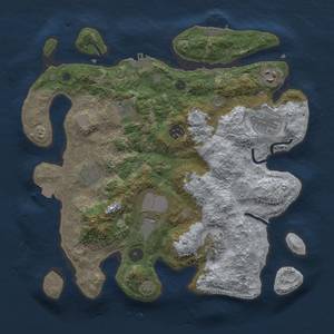 Thumbnail Rust Map: Procedural Map, Size: 3500, Seed: 892608896, 15 Monuments