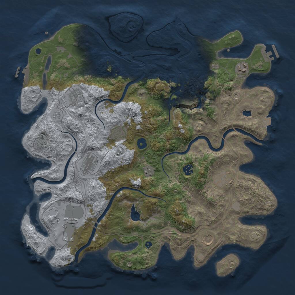 Rust Map: Procedural Map, Size: 4250, Seed: 1798845689, 15 Monuments
