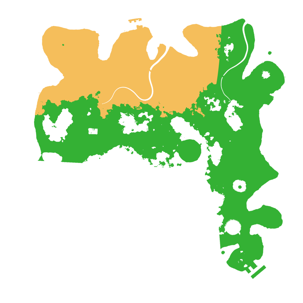 Biome Rust Map: Procedural Map, Size: 3500, Seed: 989499974