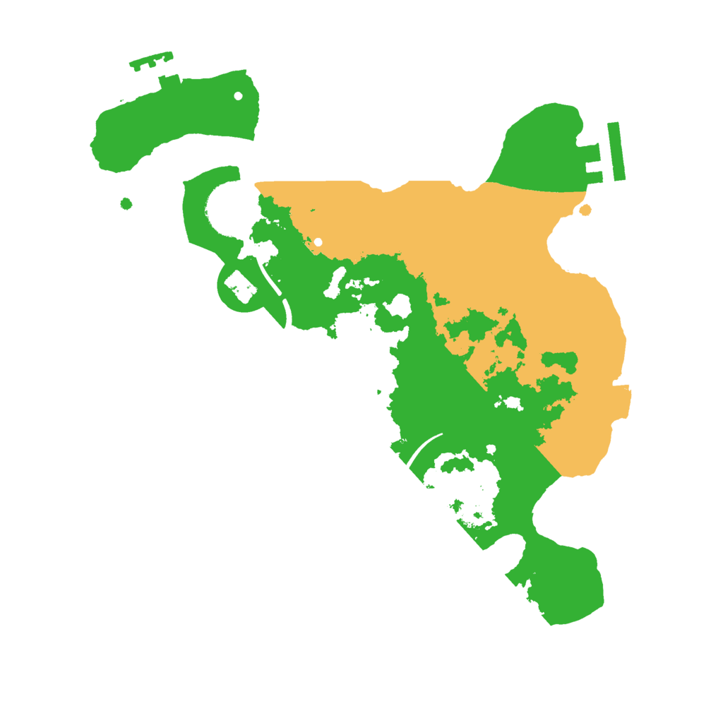 Biome Rust Map: Procedural Map, Size: 2500, Seed: 292311086