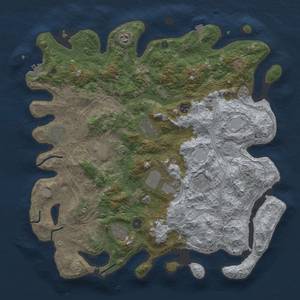 Thumbnail Rust Map: Procedural Map, Size: 4500, Seed: 1999215848, 16 Monuments