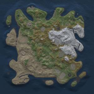 Thumbnail Rust Map: Procedural Map, Size: 3800, Seed: 336699, 17 Monuments