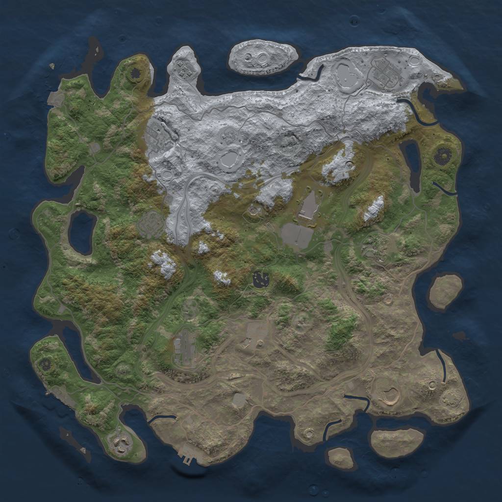 Rust Map: Procedural Map, Size: 4250, Seed: 1147572465, 19 Monuments