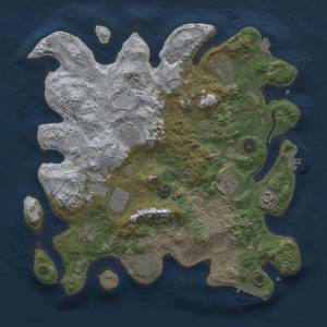 Thumbnail Rust Map: Procedural Map, Size: 3692, Seed: 1389249023, 17 Monuments