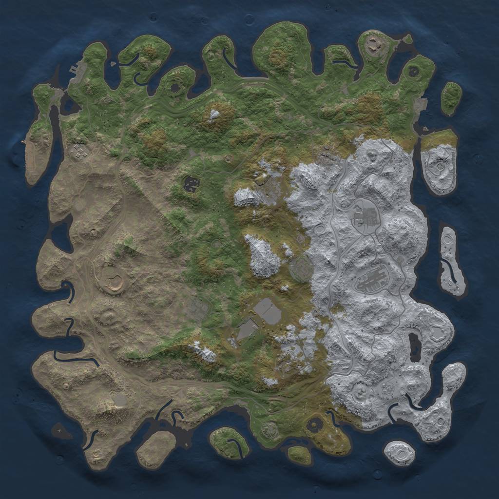 Rust Map: Procedural Map, Size: 4750, Seed: 6875, 19 Monuments