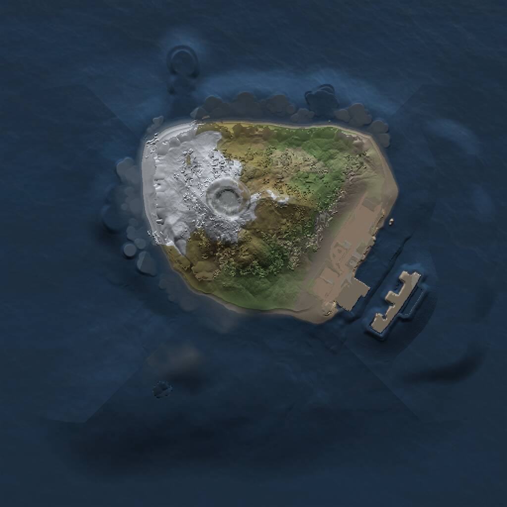 Rust Map: Procedural Map, Size: 1100, Seed: 12, 2 Monuments
