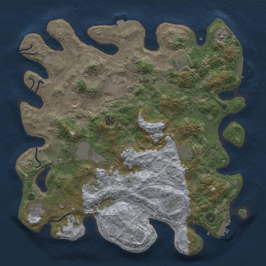 Rust Map: Procedural Map, Size: 4250, Seed: 306335135, 19 Monuments