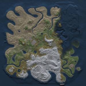 Thumbnail Rust Map: Procedural Map, Size: 4250, Seed: 306335135, 15 Monuments