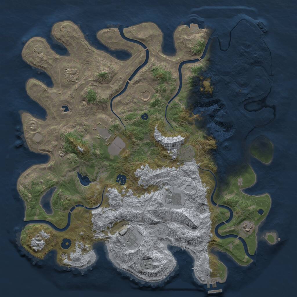 Rust Map: Procedural Map, Size: 4250, Seed: 306335135, 15 Monuments