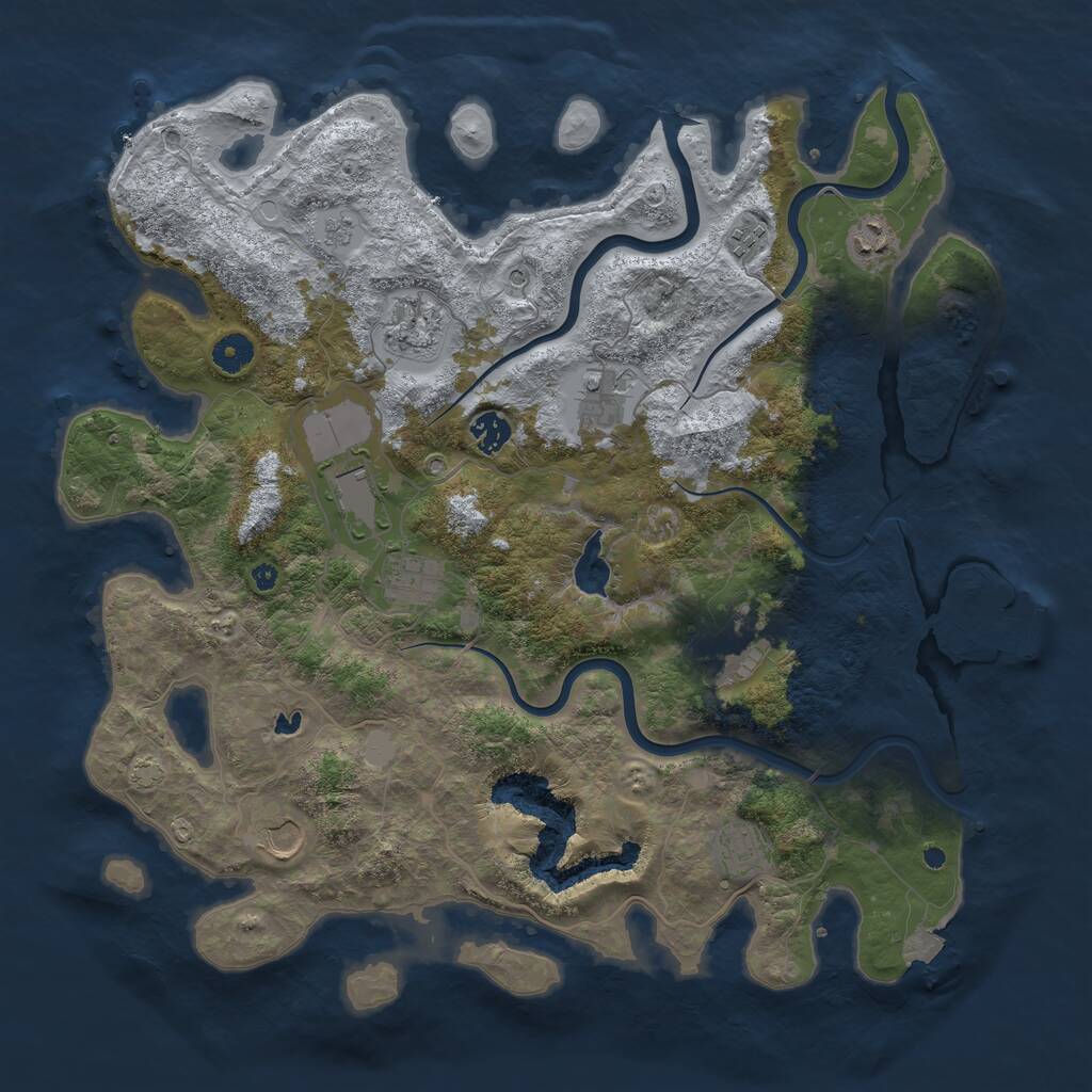 Rust Map: Procedural Map, Size: 4200, Seed: 849431984, 15 Monuments