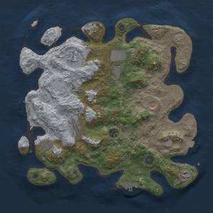 Thumbnail Rust Map: Procedural Map, Size: 3600, Seed: 11208, 15 Monuments