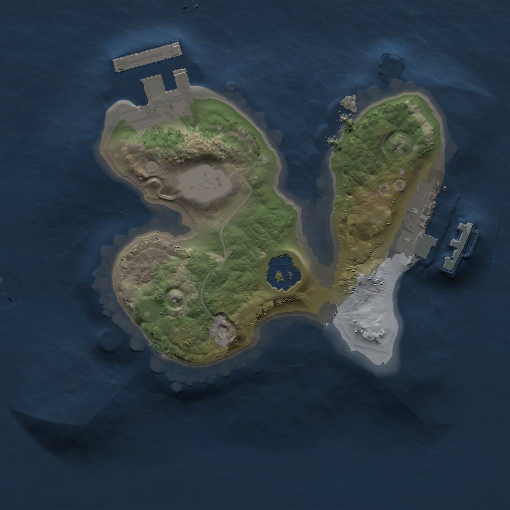 Rust Map: Procedural Map, Size: 1500, Seed: 740953690, 3 Monuments