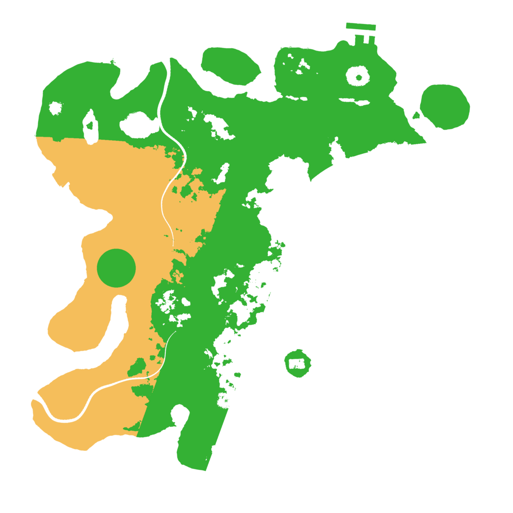 Biome Rust Map: Procedural Map, Size: 3500, Seed: 39963257