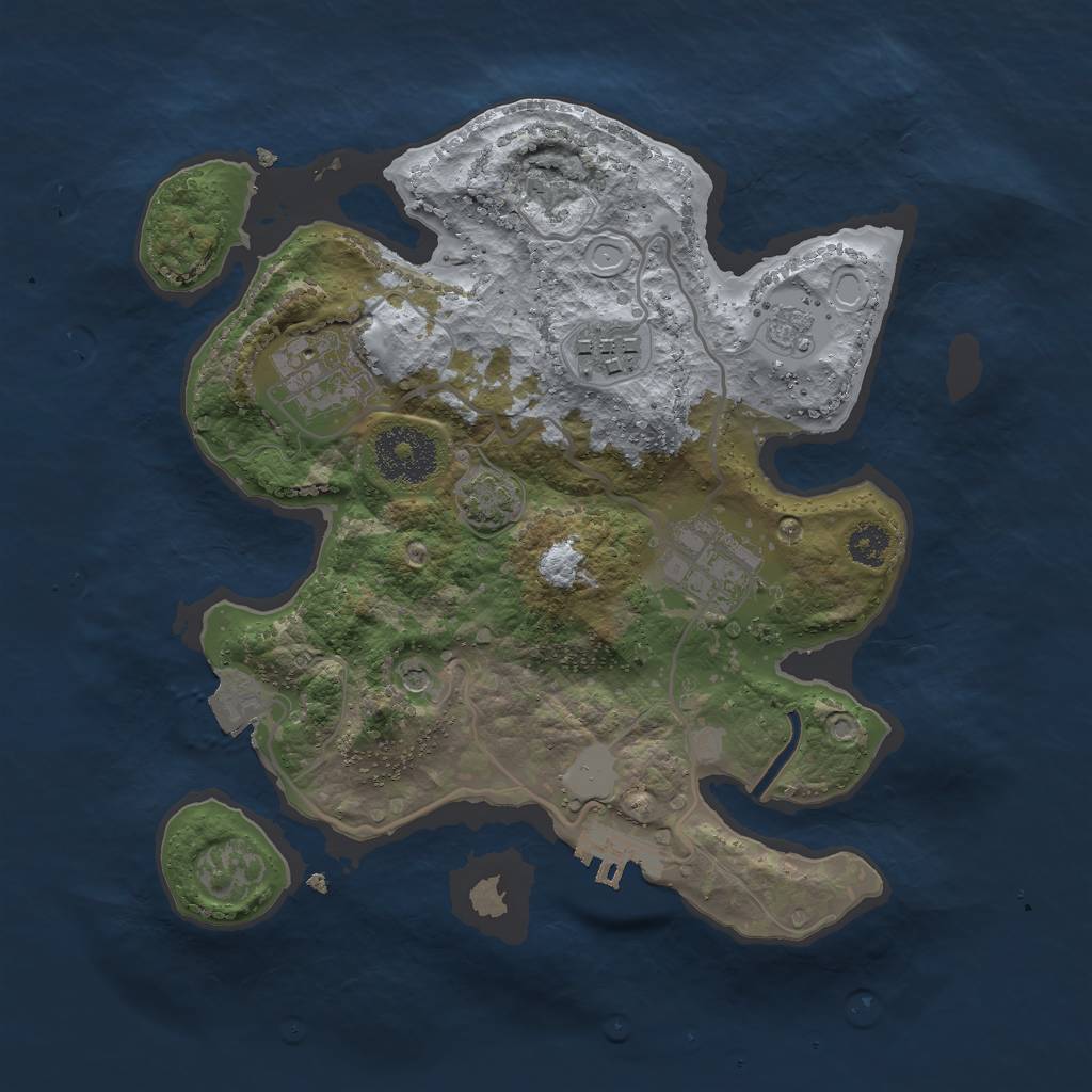 Rust Map: Procedural Map, Size: 2700, Seed: 545577874, 10 Monuments