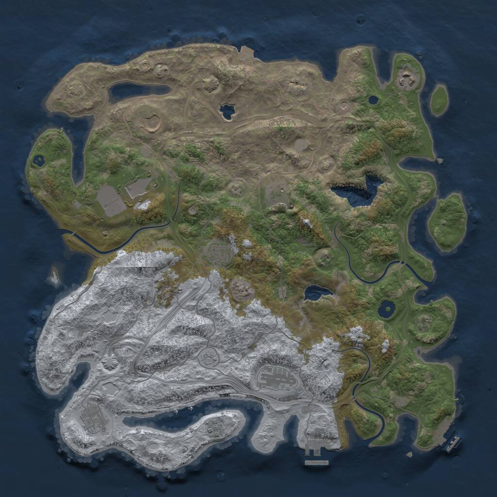 Rust Map: Procedural Map, Size: 4250, Seed: 94777156, 15 Monuments