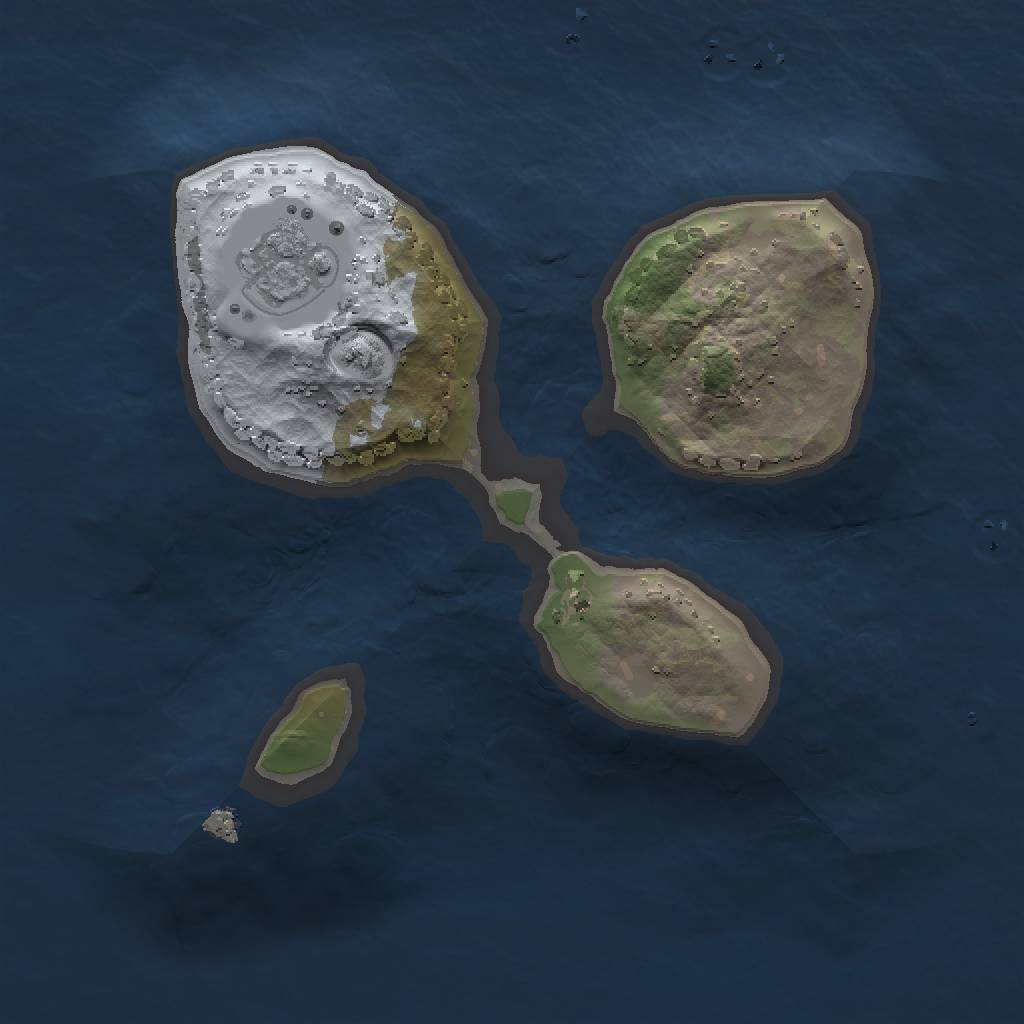 Rust Map: Procedural Map, Size: 1500, Seed: 77777, 4 Monuments