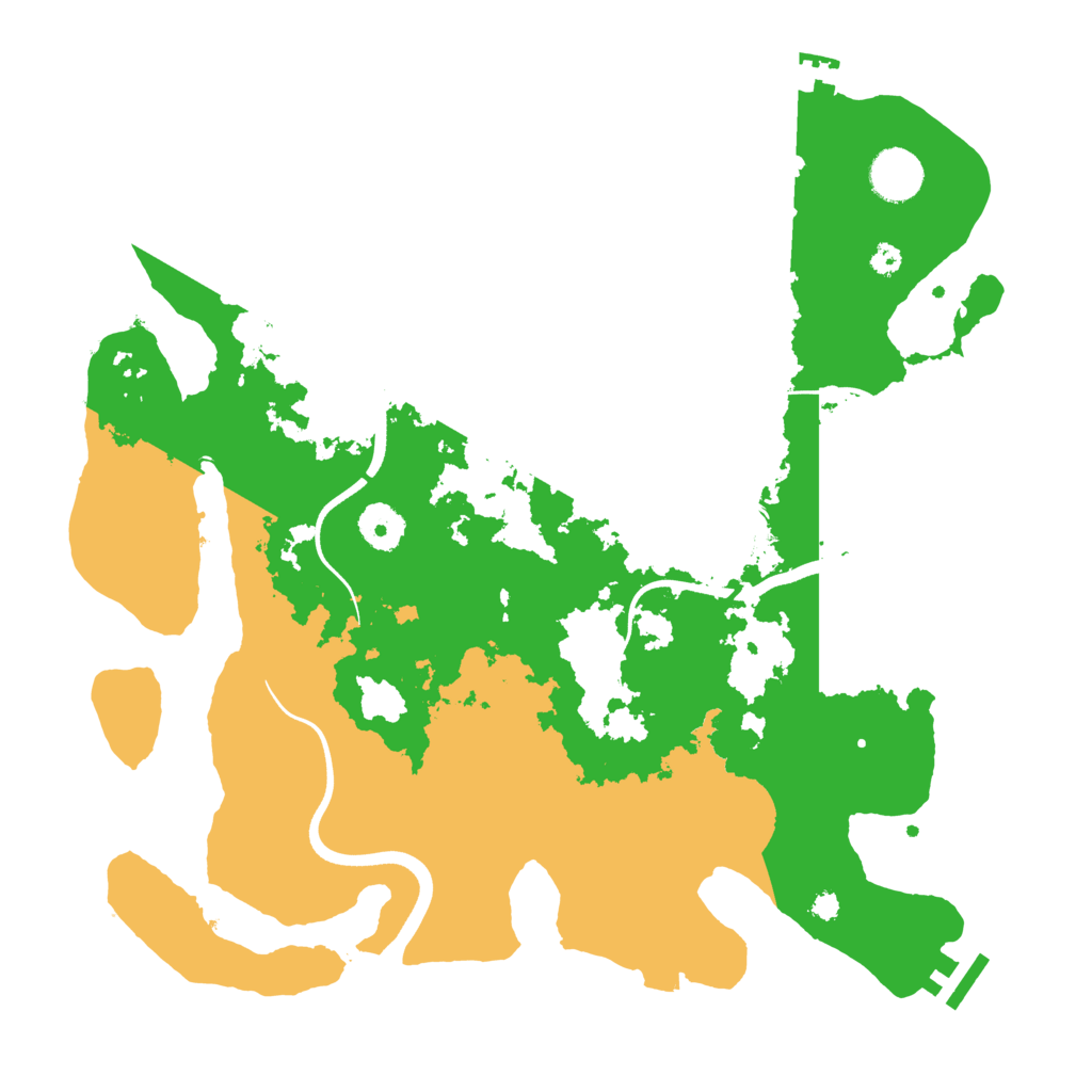 Biome Rust Map: Procedural Map, Size: 3600, Seed: 421